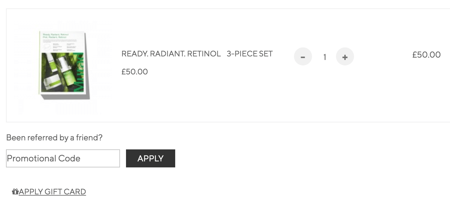 Murad promo code box